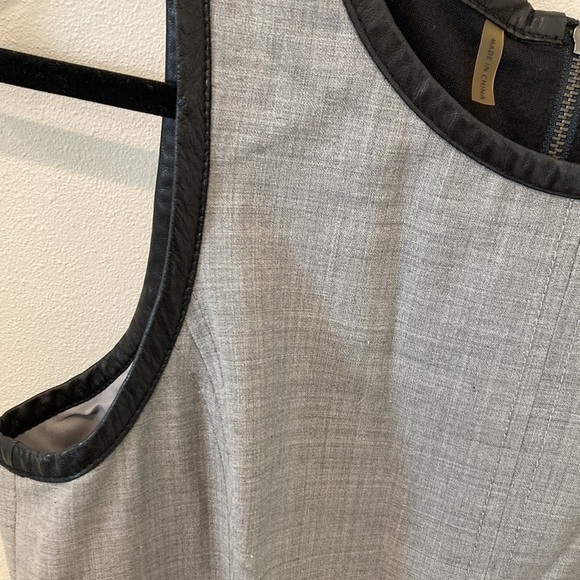 Rebecca Taylor Fit and Flare Leather Trim Dress - Picture 4 of 7